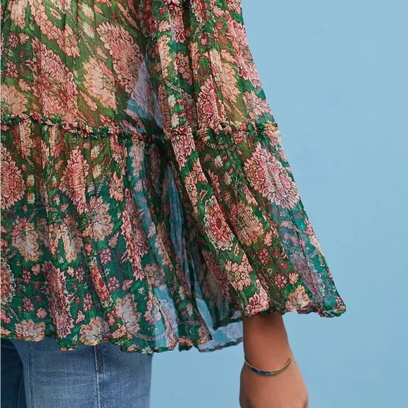 NE QUITTEZ PAS by ANTHROPOLOGIE NWOT Tiered Chiffon Blouse - Picture 3 of 8